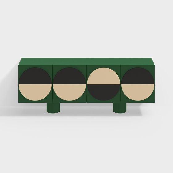 Abstract Geometric Cabinet 3D Model