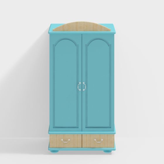 Playful Children's Wardrobe 3D model