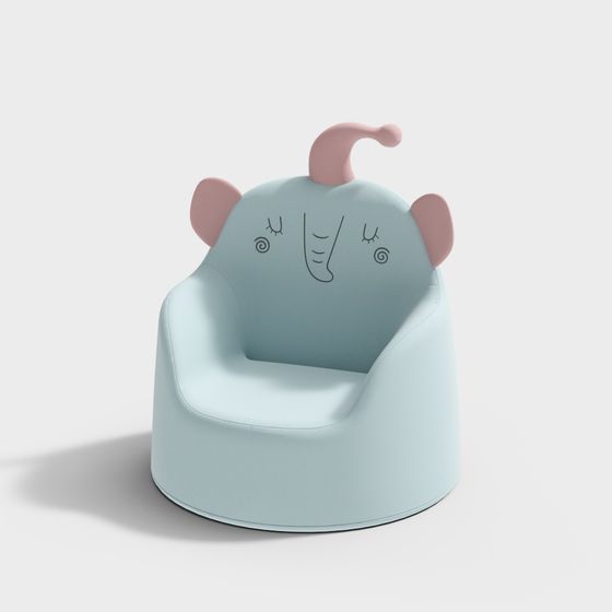 Charming Elephant Chair 3D model for Kids