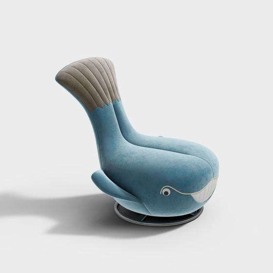 Unique Whale Chair 3D Model for Creative Projects
