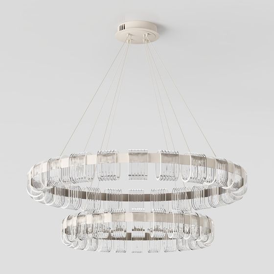 Crystal Ring Chandelier 3D model for Interior Designs