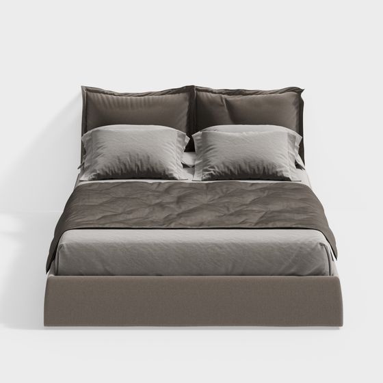 モダンな寝室用ダブルベッド