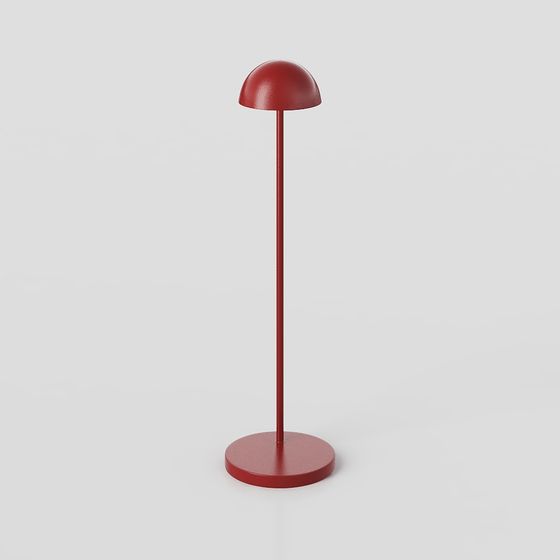 Red Dome Floor Lamp 3D model