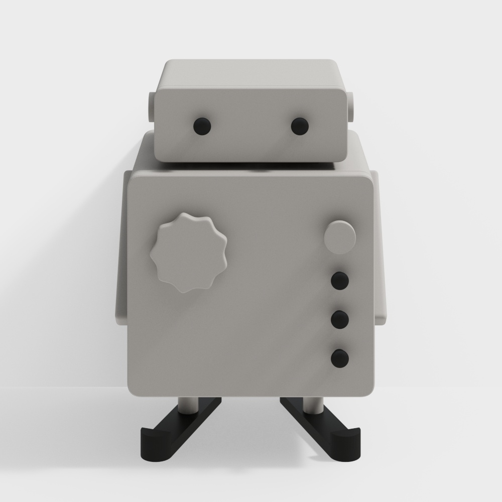 Charming Low-Poly Robot 3D model for Creative Projects