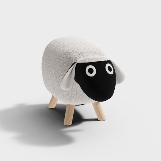 Charming Sheep Chair 3D model for Kids' Rooms