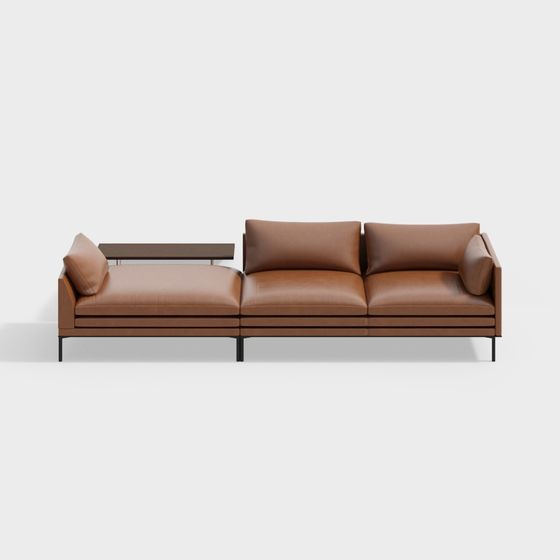 Modern Minimalist 3D Sofa Model for Creative Projects