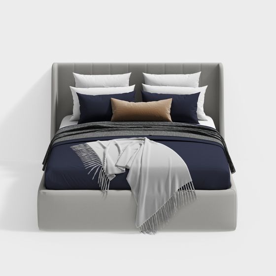 現代臥室雙人床