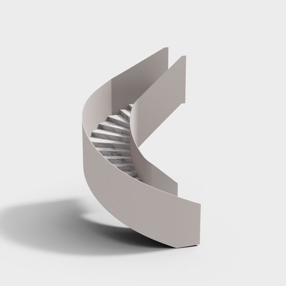 Stylish Spiral Staircase 3D model