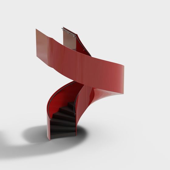 Modern Low-Poly Artistic Staircase 3D model