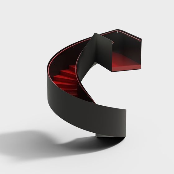 Stylish Low Poly Staircase 3D model for Creative Projects