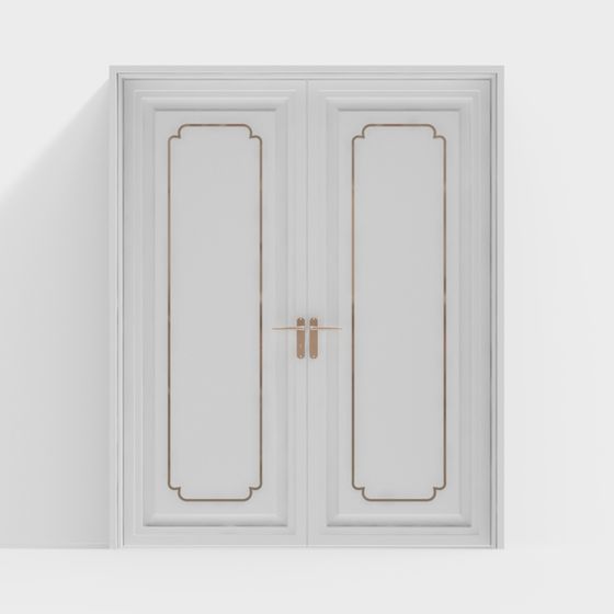 Elegant Double Door 3D model