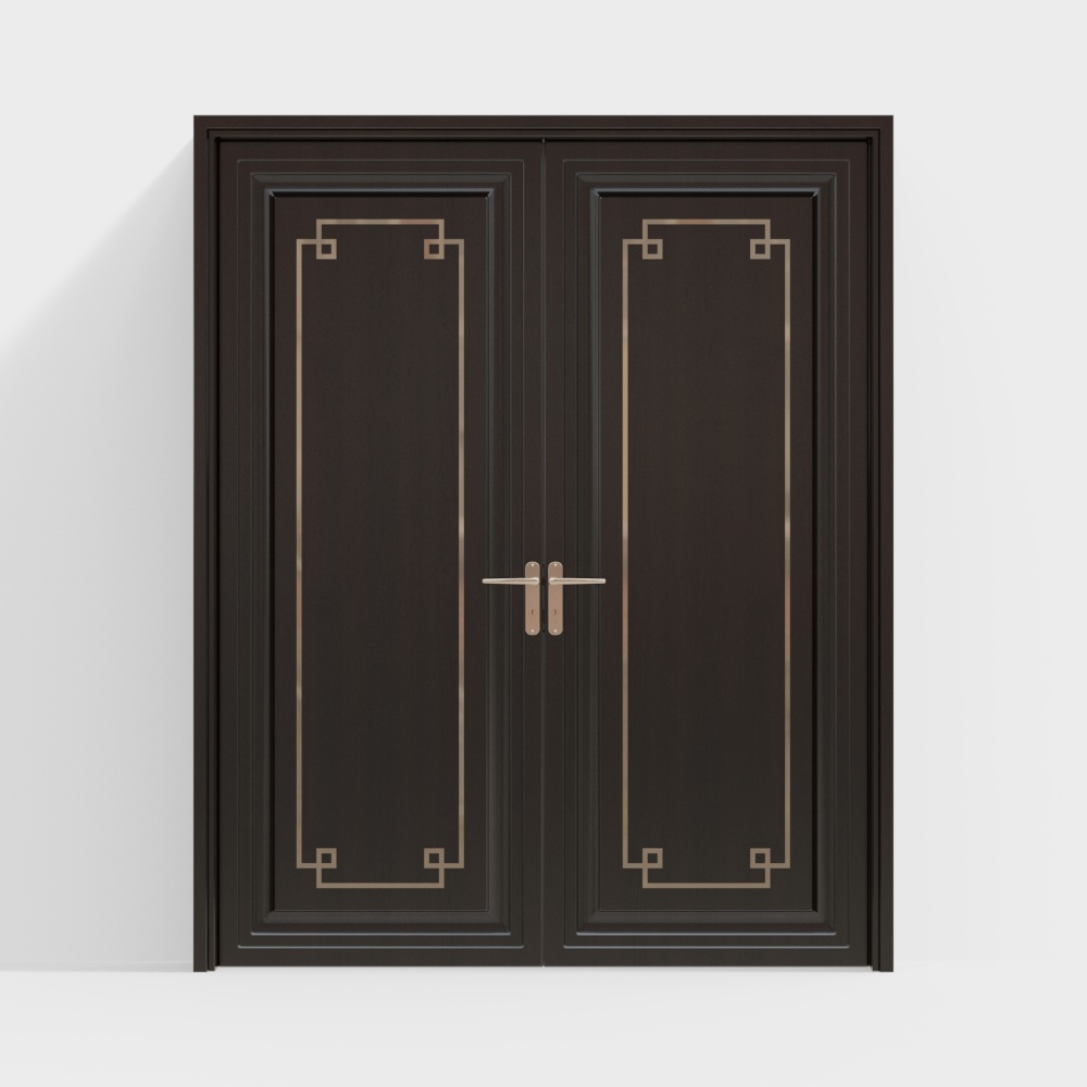 New Chinese solid wood double doors