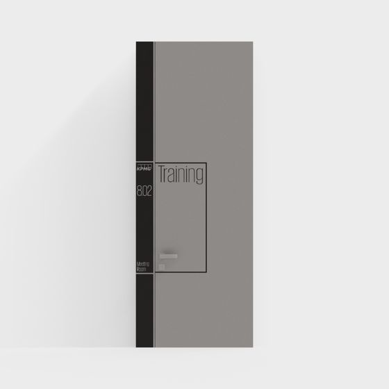 Gray Training Room Door 3D model