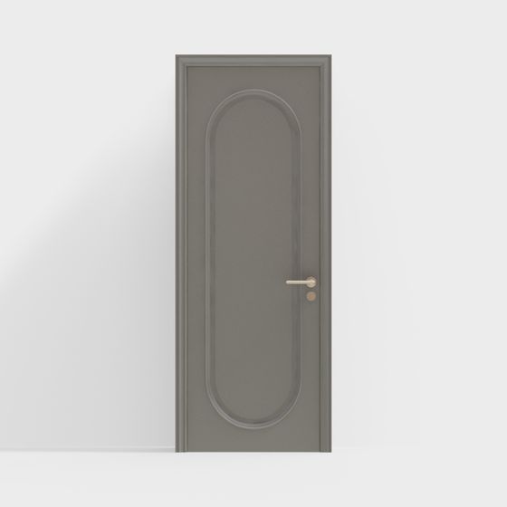 Elegant Gray Door 3D model for Modern Interiors