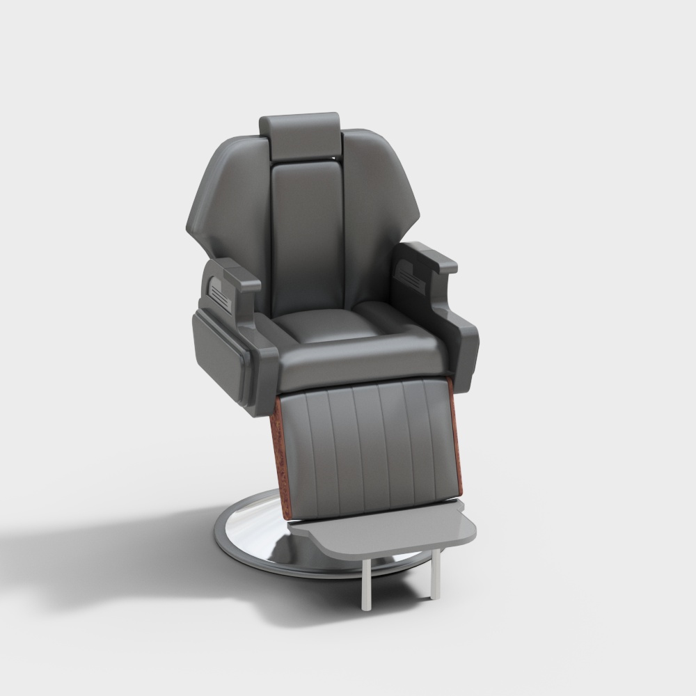 Gray barber chair
