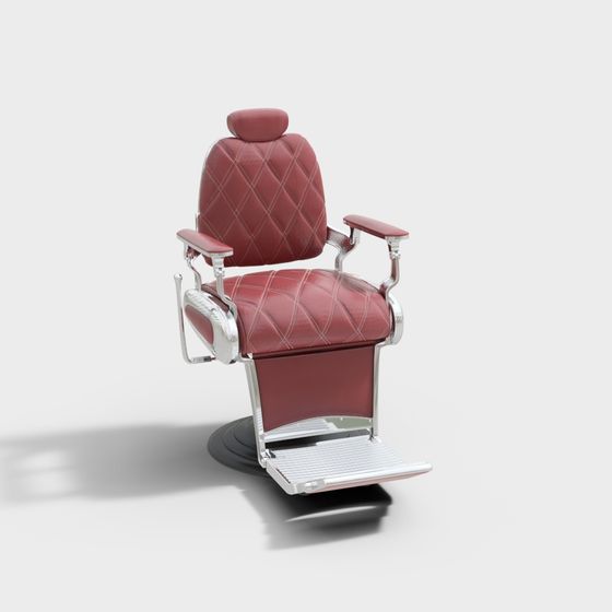 Classic Barber Chair 3D model for Retro and Modern Design