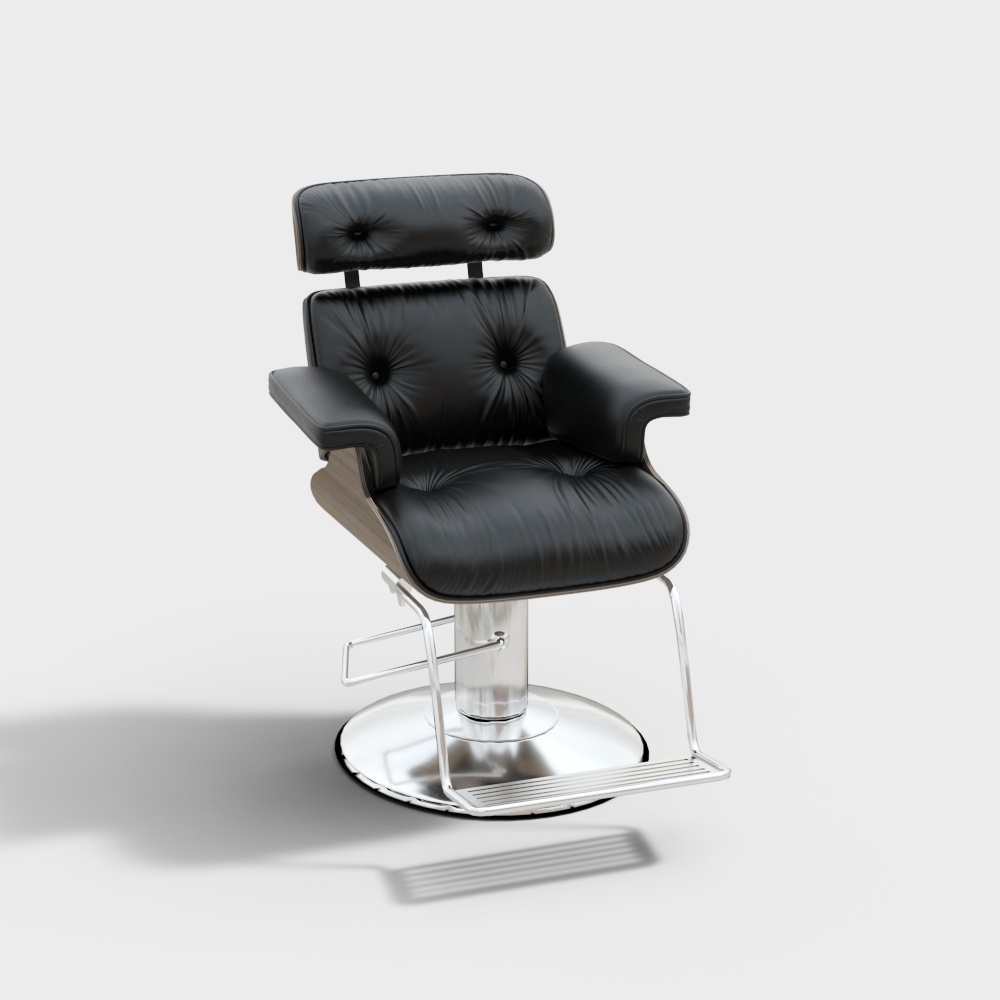 Silla de barbero negra