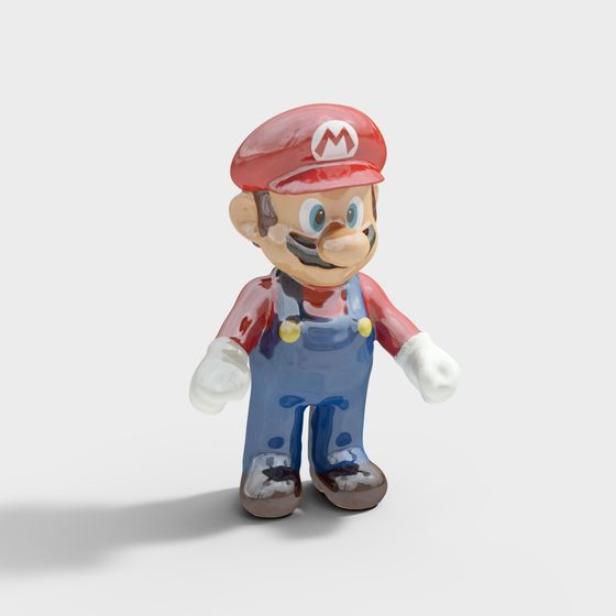 Vibrant Low-Poly Super Mario 3D Model