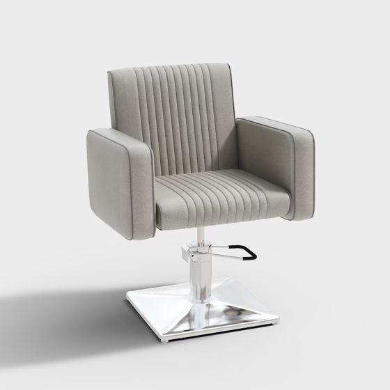 Stylish Vintage Barber Chair 3D model
