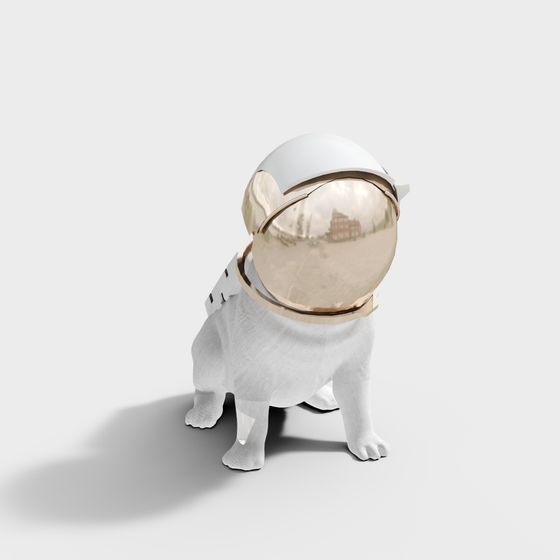 Adventurous Space Explorer Dog 3D model for Modern Projects