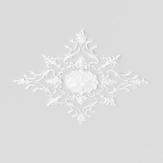 Elegant Snow Lotus Ceiling Decoration 3D model