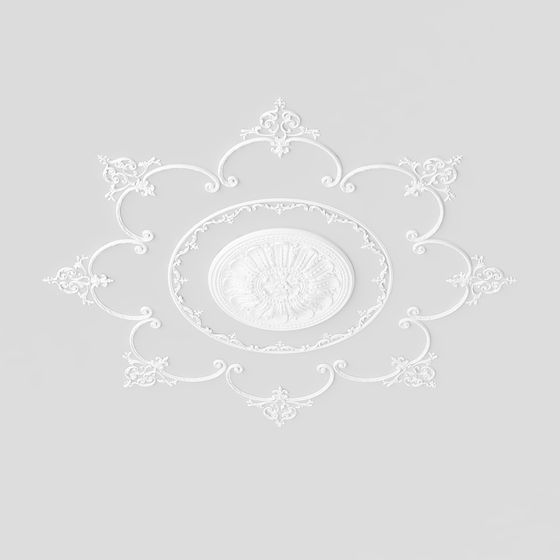 Elegant Low Polygon Ceiling Decoration 3D model
