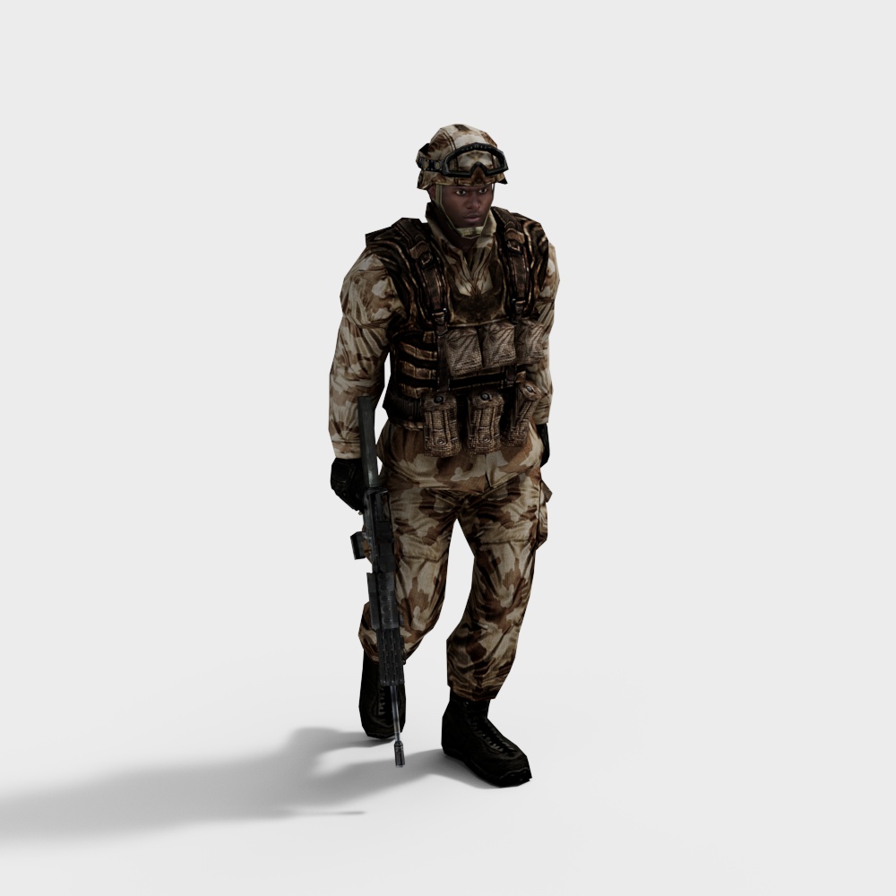 Highly Detailed 3D Soldier Model for Modern Warfare