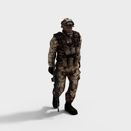 Realistic 3D Soldier Model for Creative Projects