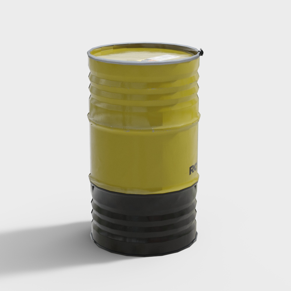 Yellow oil drum