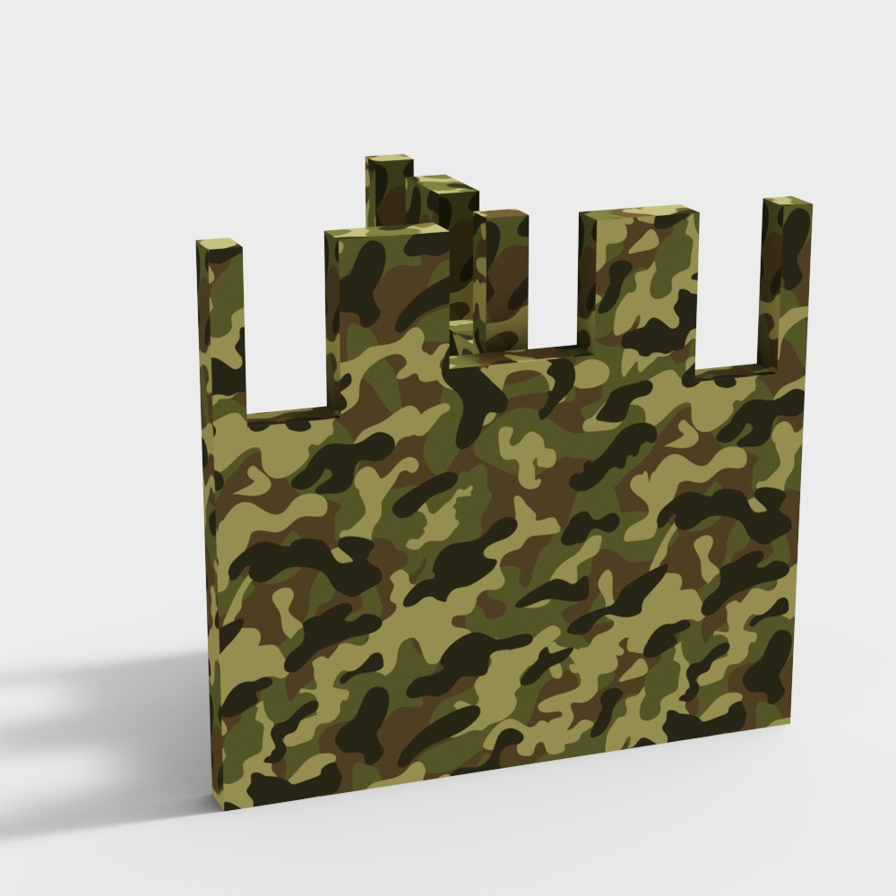 Camouflage Castle 3D Model