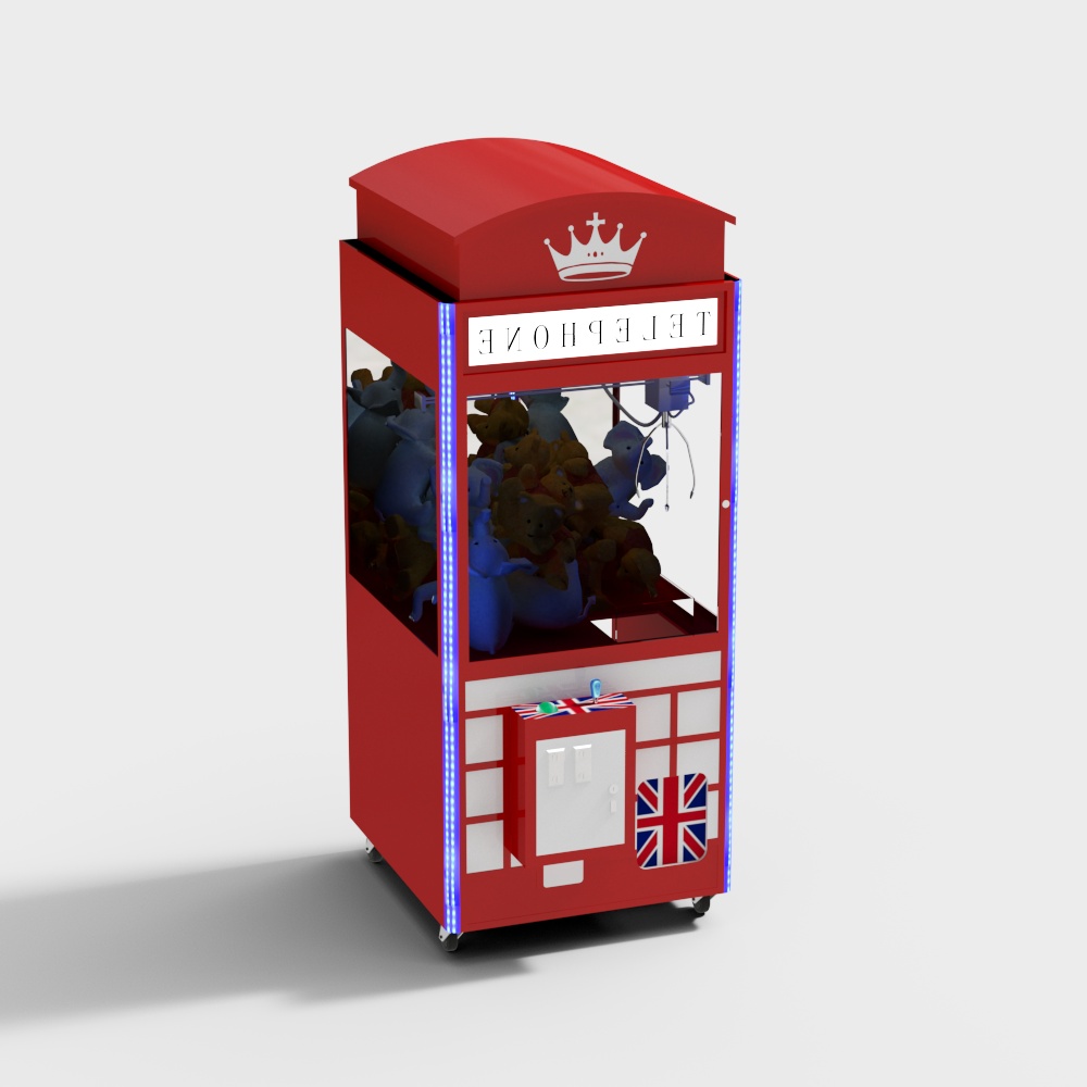 Telephone Booth Claw Machine 3D model