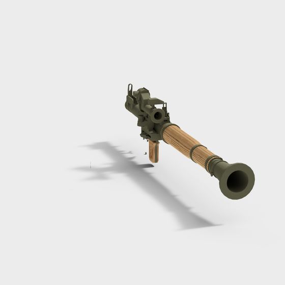 Low Poly Rocket Launcher 3D Model