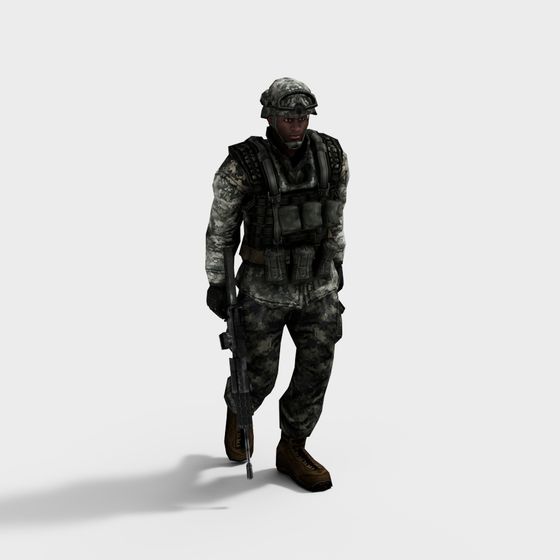 Realistic 3D Soldier Model for Creative Projects