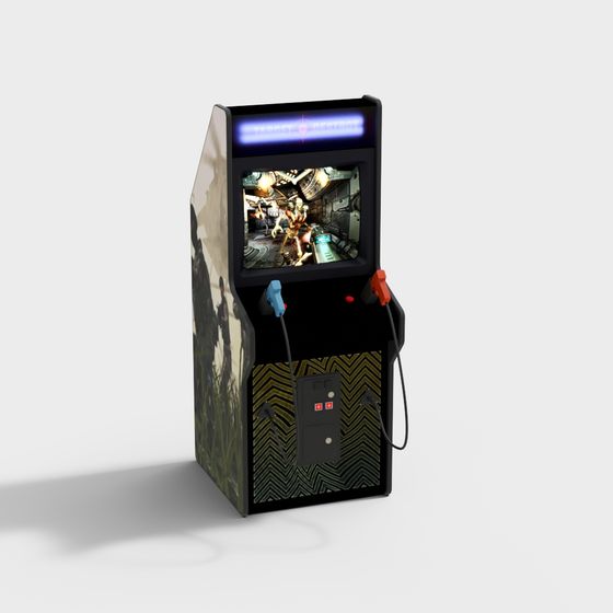 Retro Arcade Machine 3D model