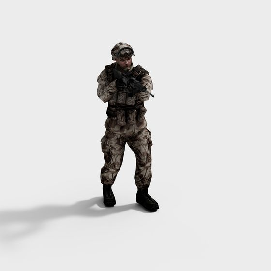 Realistic Soldier 3D Model for Military Creations