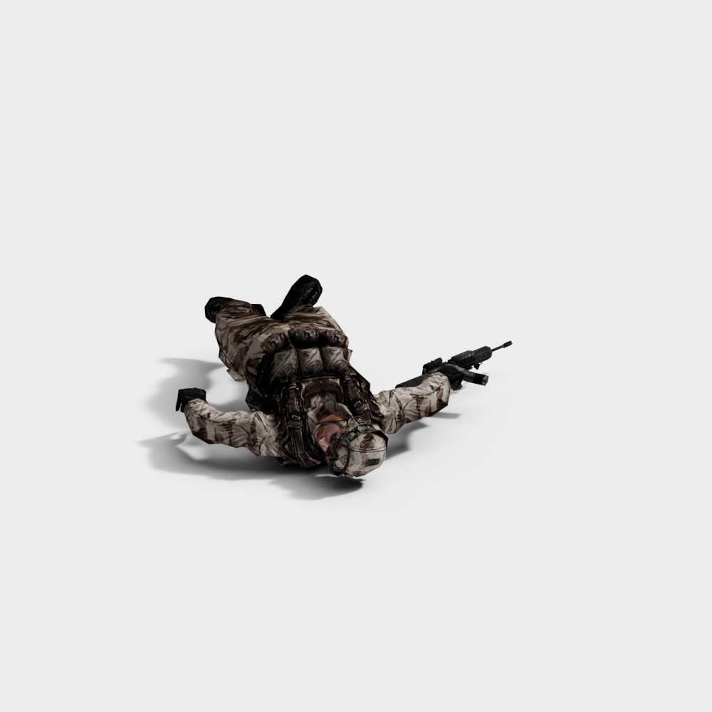 Stealth Soldier 3D Model for Military Themes
