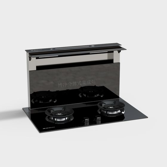 Sleek Integrated Kitchen Stove 3D model