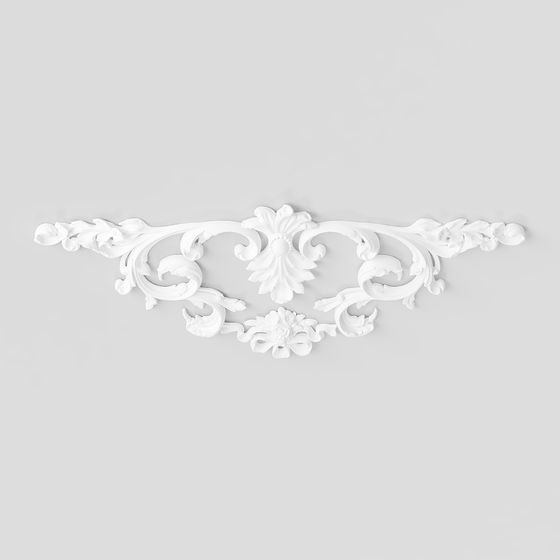 Floral Scroll Low-Polygon 3D model