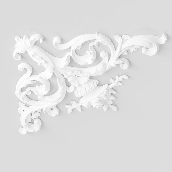 Floral Scroll 3D model