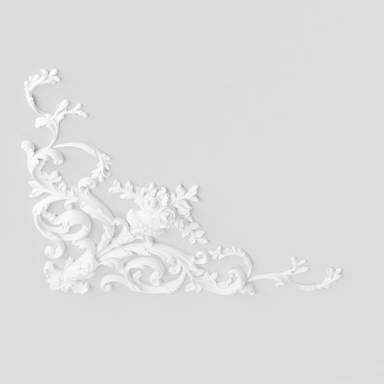 Floral Scroll 3D model