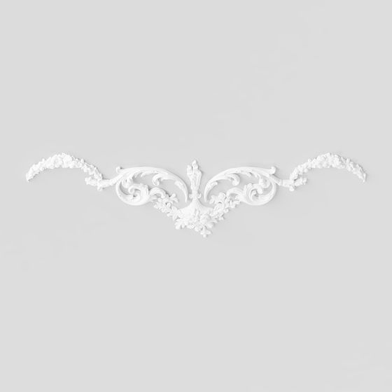 Floral Scroll Low-Poly 3D Model