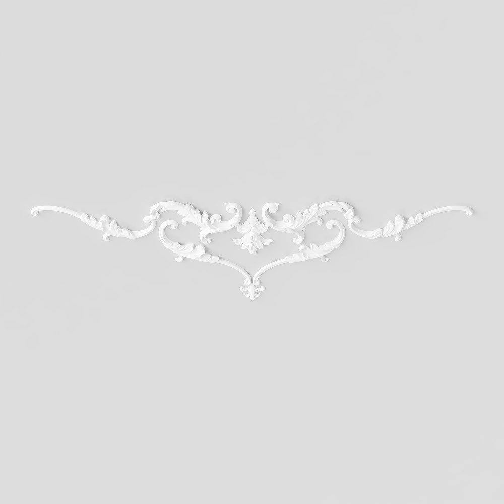 Low-Poly Ornamental Wall Panel 3D model