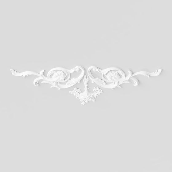 Floral Scroll 3D model