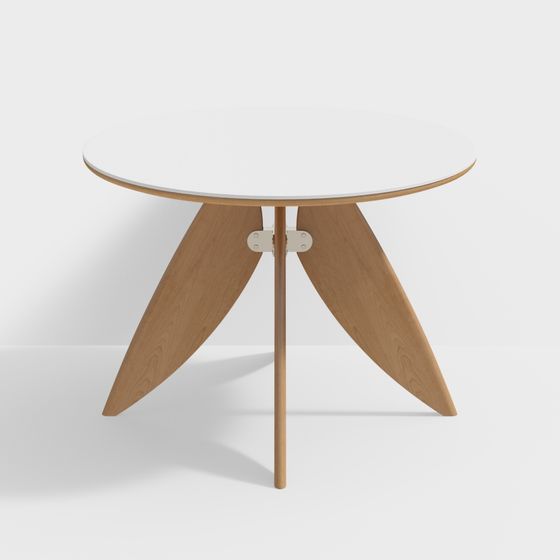 Elegant Low-Poly Round Table 3D model for Creative Projects