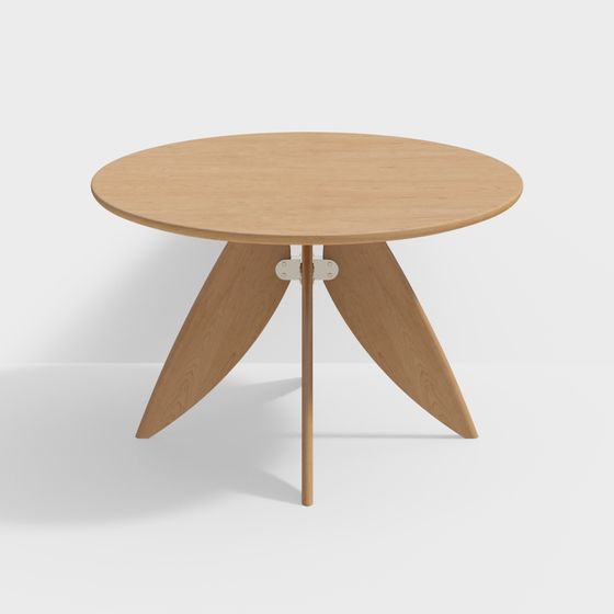 Bàn tròn bướm Shan Nian Mu Zuo - Mặt bàn gỗ đặc 1,25 mét