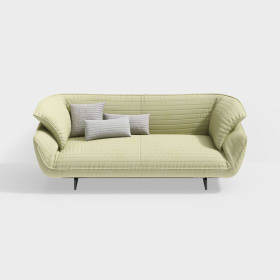 Stylish Green Sofa 3D model for Modern Interiors