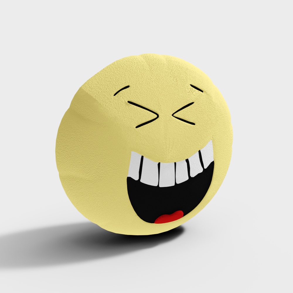 Vibrant Laughing Emoji 3D model