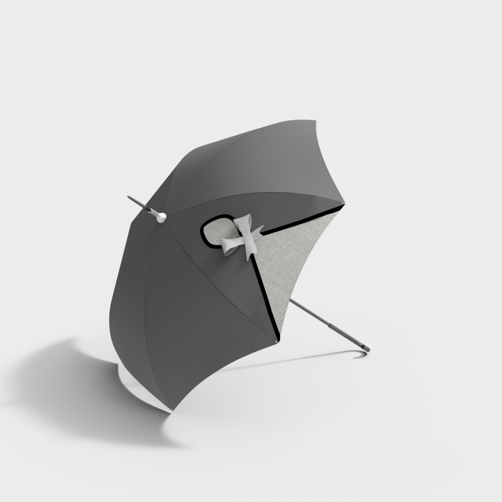Elegant Low-Polygon Umbrella 3D model