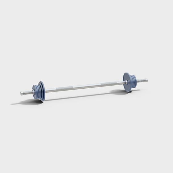 Low-Poly Fitness Barbell 3D model