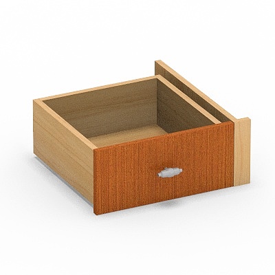 Minimalist Wooden Drawer Cabinet 3D model